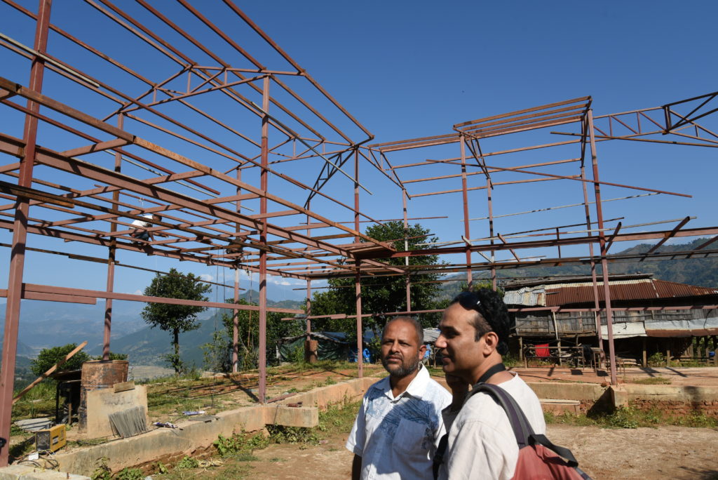 visite travaux chantier ecole nepal
